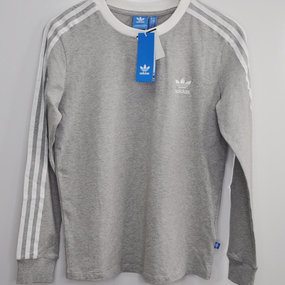 Adidas Originals Small 3 Stripes Long Sleeve Tee - Picture 1 of 5